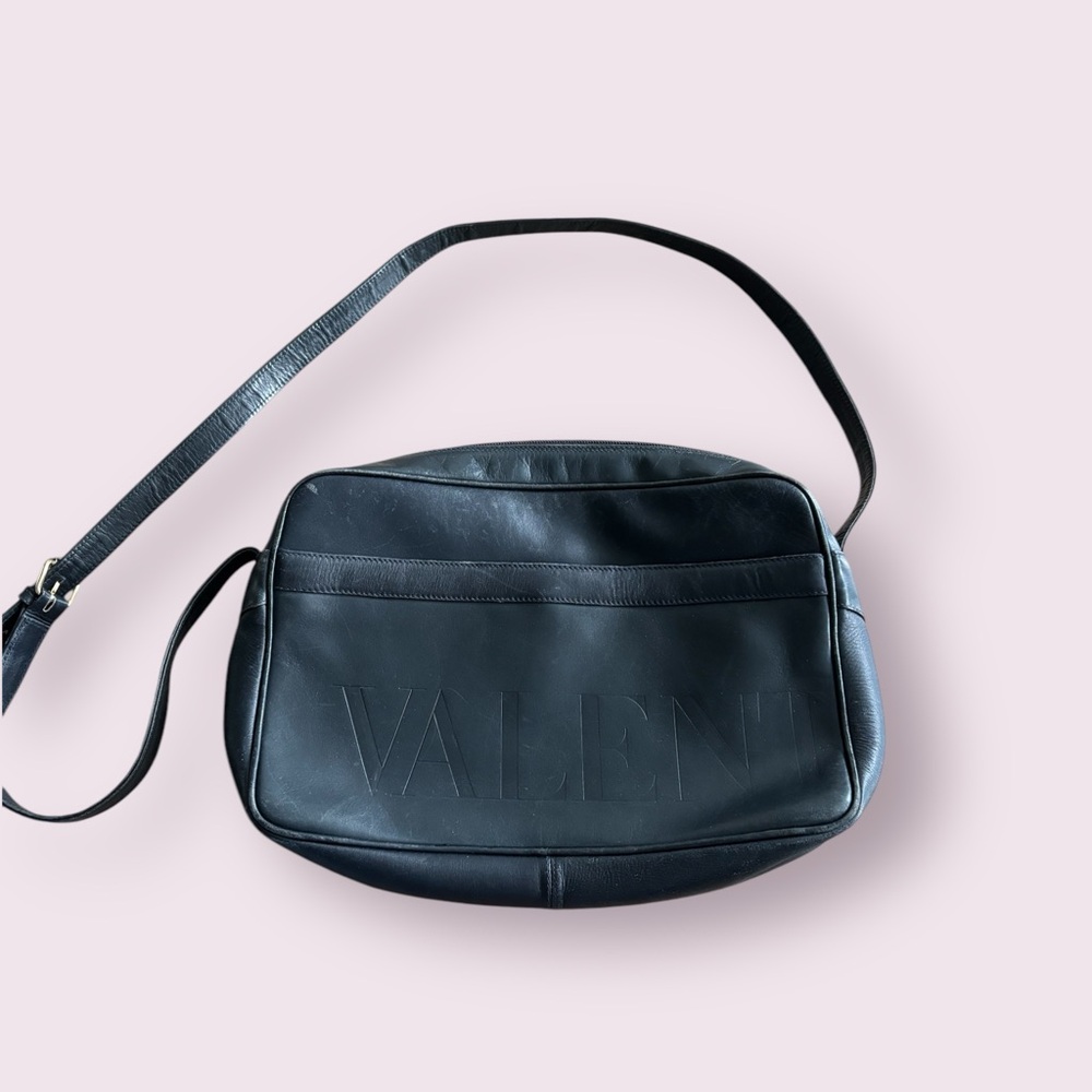 Valentino Black Leather Crossbody Bag